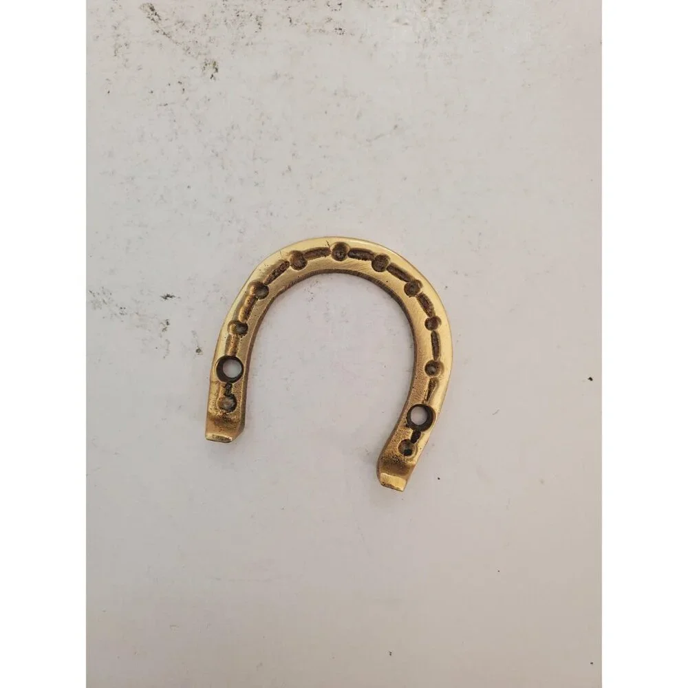 vintage brass horseshoe lucky horseshoe, horseshoe, vintage old horseshoe, - Picture 9 of 9